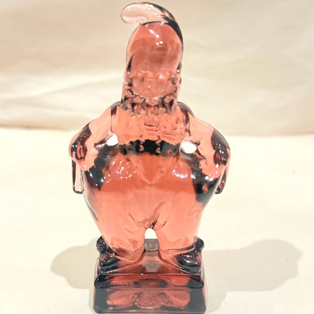 Mosser Glass Purple Rainbow Clown Bust Figurine Glad 1998 UV Reactive Glass